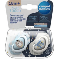 CANPOL BABIES BONJOUR PARIS Silicone symmetrical Soother 18m+ 2pcs 22/649_blue