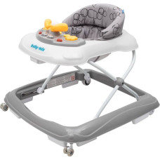 BABY MIX Walker with silicone wheels J-888 white/graphite 6m+