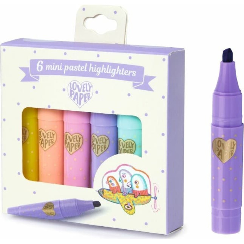 DJECO 6 mini highlighters - Pastel colours DD03754