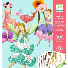 Jumping jacks to colour-in - Fairies