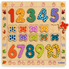 DJECO Wooden puzzle – 1 to 10, DJ01801