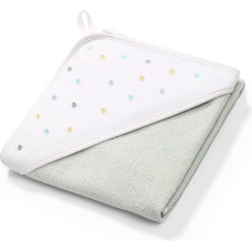 BABYONO Towel hooded 100x100cm 142/11 DROPS light grey