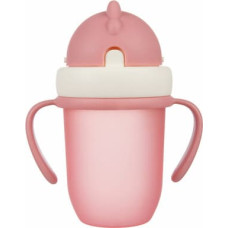 CANPOL BABIES Cup with Silicone Flip-top Straw 210ml 9m+ 56/522 pink