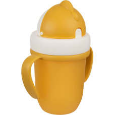 CANPOL BABIES Cup with Silicone Flip-top Straw 210ml 9m+ 56/522 yellow