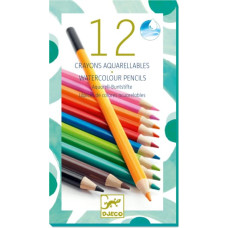 DJECO Watercolour Pencil Crayons 12pcs., DJ08824