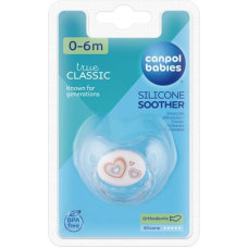 CANPOL BABIES Newborn baby silicone pacifier anatomically shaped 0-6m, 22/565 white