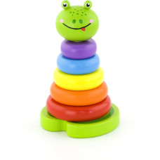 VIGA Wooden toy stacker FROG 24m+ 50258