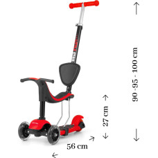 MILLY MALLY LITTLE STAR RED scooter 3IN1