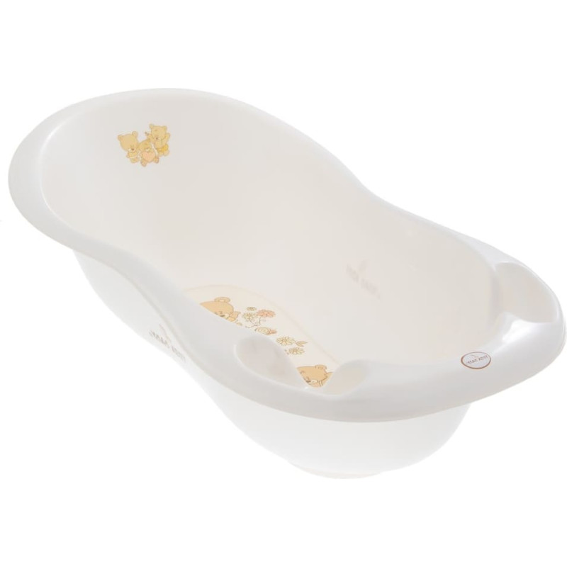 TEGA BABY TEDDY BEAR Baby bath with plug 86cm, MS-004 white pearl