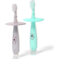 BABYONO Silicon tooth brush with stop 12m + 552/01