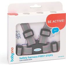 BABYONO saferty harness 6m+ 1pcs FIRST STEPS 070/04 grey