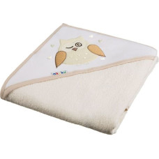 AKUKU hooded towel OWL A1241 ecru