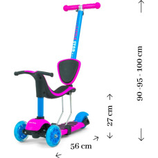 MILLY MALLY LITTLE STAR scooter 3In1 PINK-BLUE