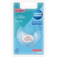 CANPOL BABIES Newborn baby silicone pacifier anatomical shape 6-18m, 22/566 white