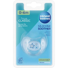 CANPOL BABIES Newborn baby Silicon pacifier anatomical shape 0-6m, 22/565 bluee