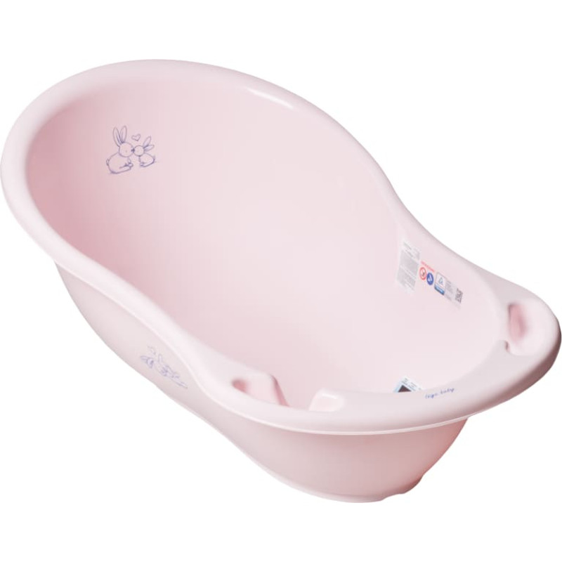 TEGA BABY baby bath with a plug RABBIT 86cm - pink, KR-004