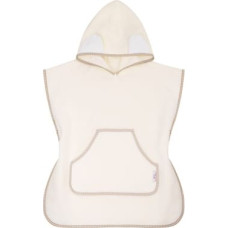 BOCIOLAND hooded baby poncho 55x60cm, cream BL184