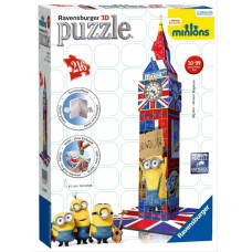 Ravensburger 3D Puzzle Flag Edition Big Ben Minion R 12589