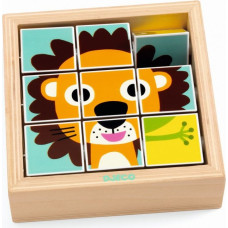 DJECO Wooden cubes puzzle - Animals Tournamimo, DJ01953