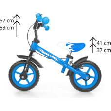 MILLY MALLY DRAGON walking, balance bike with brakes, blue