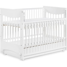 KLUPS LUNA cot-cradle with drop side and drawer, 120X60cm, white