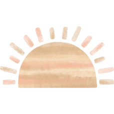 Pastelowe Love wall stickers Sun pink