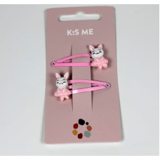 K:S ME Hairclips - Dancing Rabbits with glitter (2 pcs) K107109