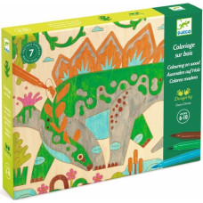 Djeco Drawing and colouring - Colouring on wood - Dino world