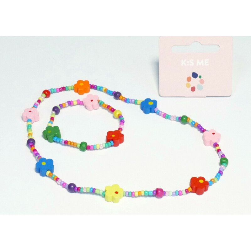 K:s Me Necklace and bracelet - Multi Flower