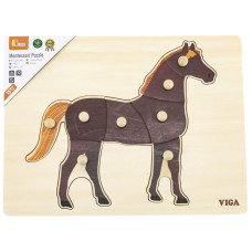 Viga 44607 Puzzle na podkładce z uchwytami - Koń