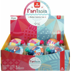 Svoora - Medium Humming Tin Tops - Fantasia (Full display with 6 pcs, 2 designs)