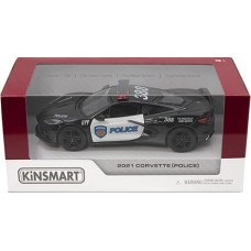 Kinsmart Miniatūrais modelis - 2021 Corvette (Policija), izmērs 1:36