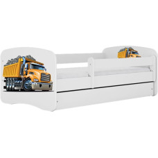 KOCOT KIDS Bed babydreams white truck without drawer with mattress 140/70