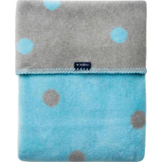 WOMAR DOTS cotton blanket 75x100cm, blue spots with grey