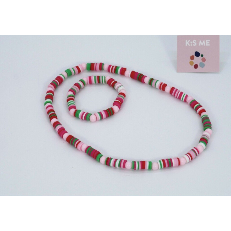 K:s Me Necklace and bracelet - Flat beads