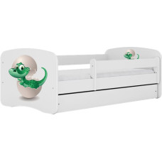 KOCOT KIDS Bed babydreams white baby dino without drawer with mattress 140/70