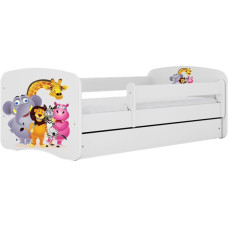 KOCOT KIDS Bed babydreams white zoo without drawer with mattress 140/70