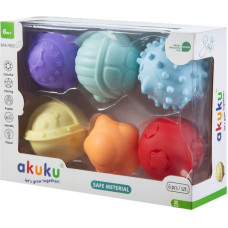 AKUKU Set of soft sensory balls 6pcs A0640