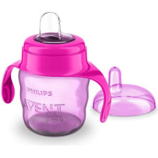 PHILIPS AVENT EASY SIP bottle with handles, 6M +, 200ml, silicone spout SCF551/03 pink