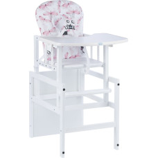 Drewex High Chair - Wooden - 2in1 - ANTONIO - LUISA - WHITE