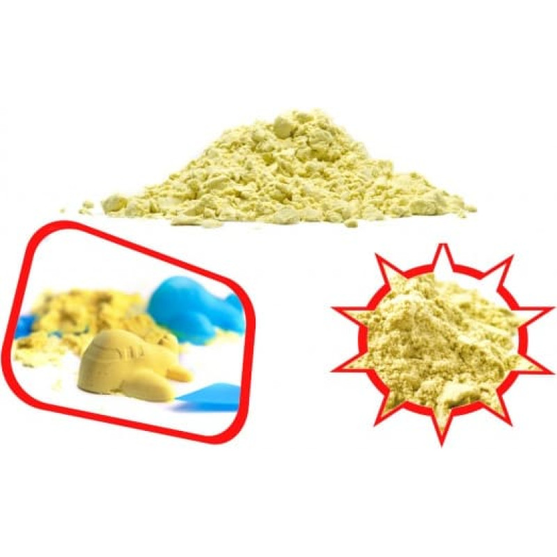 Kinetic sand, 1 kg in a bag, yellow color