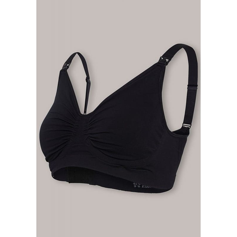 Carriwell Seamless nursing Bra with Carri-Gel M, Black