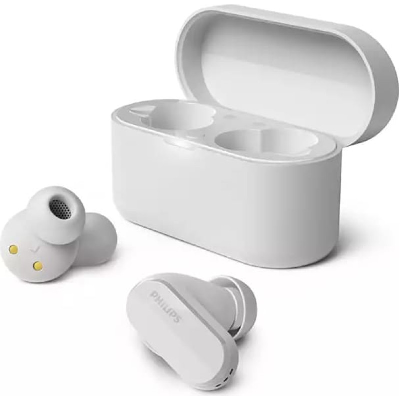 Philips in-ear true wireless headphones with portable charging case, white - TAT3508WT/00