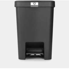 Brabantia atkritumu tvertne ar pedāli StepUp,25 l, Dark Grey - 800269