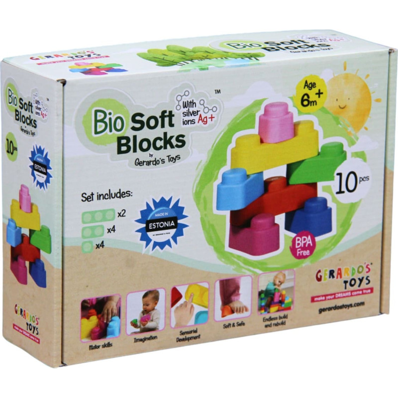 Gerardo's Toys Pehmete klotside komplekt 10 tk