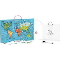 Viga 44508 2in1 Educational board with a magnetic world map