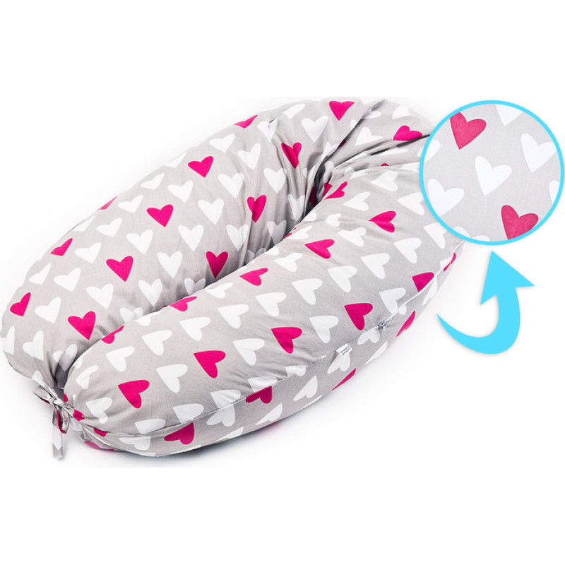 Sensillo XL Pregnancy Pillow PINK HEARTS