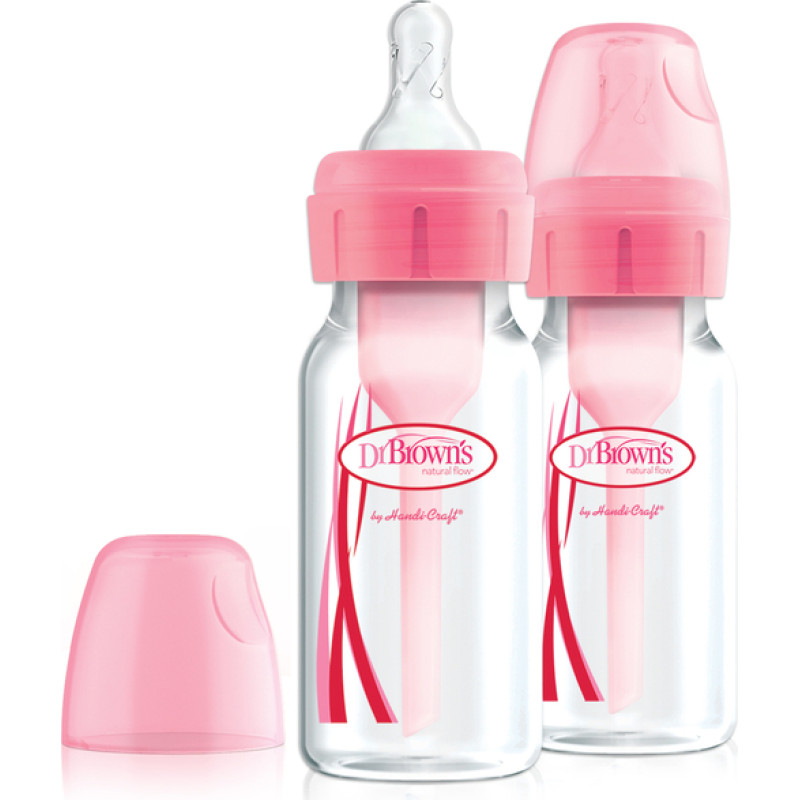 Dr.browns SB42305 4 oz/120 ml PP Narrow Options+ Bottle - Pink, 2-Pack