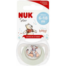 NUK 0710 STAR TIGER SILICONE pacifier 6-18 2PCS/BOX 536901, 736939