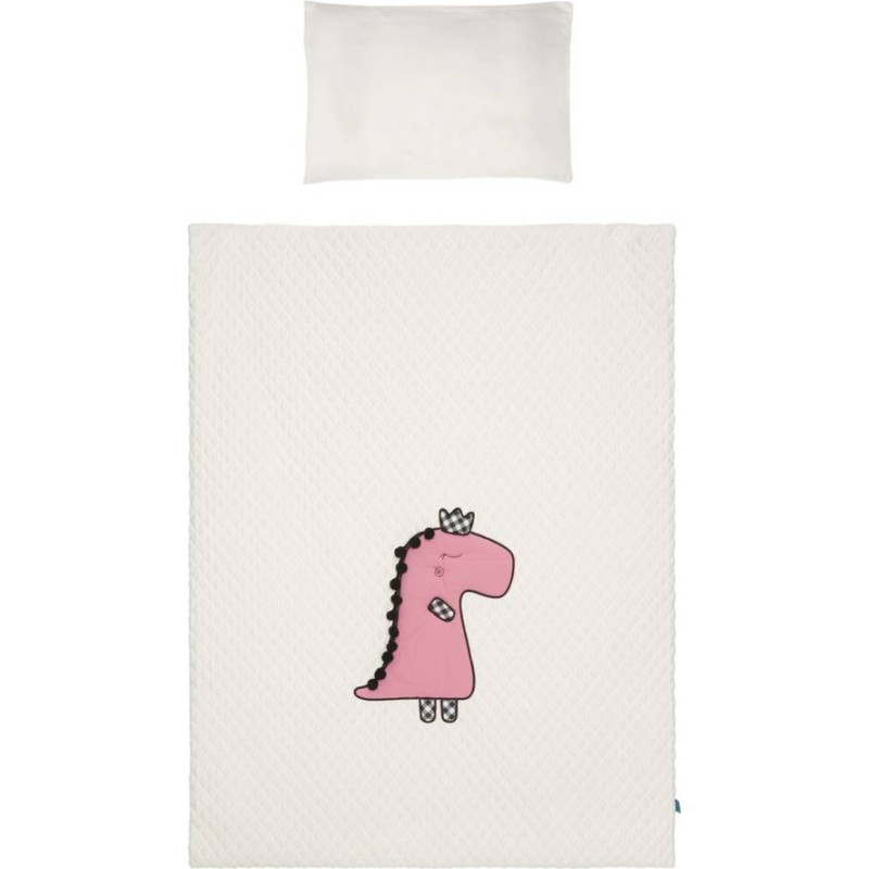 Belisima Baby Cover set -  2 pcs - 135x100, 40x60 - DINO - P01-978- PINK